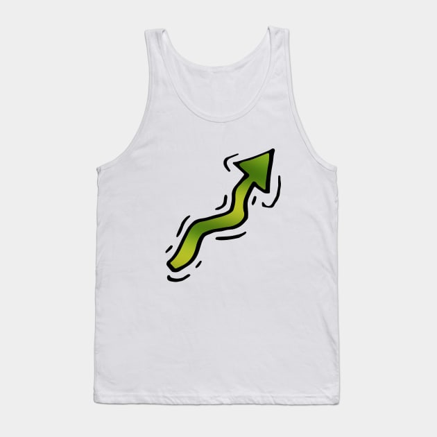 Green Moving Arrow Tank Top by VANDERVISUALS